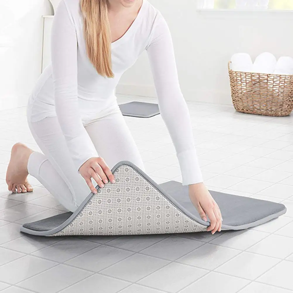 Tappeto da bagno in velluto corallo zerbino antiscivolo in Memory Foam per ingresso interno tappeto ad assorbimento d'acqua addensato per cucina in camera