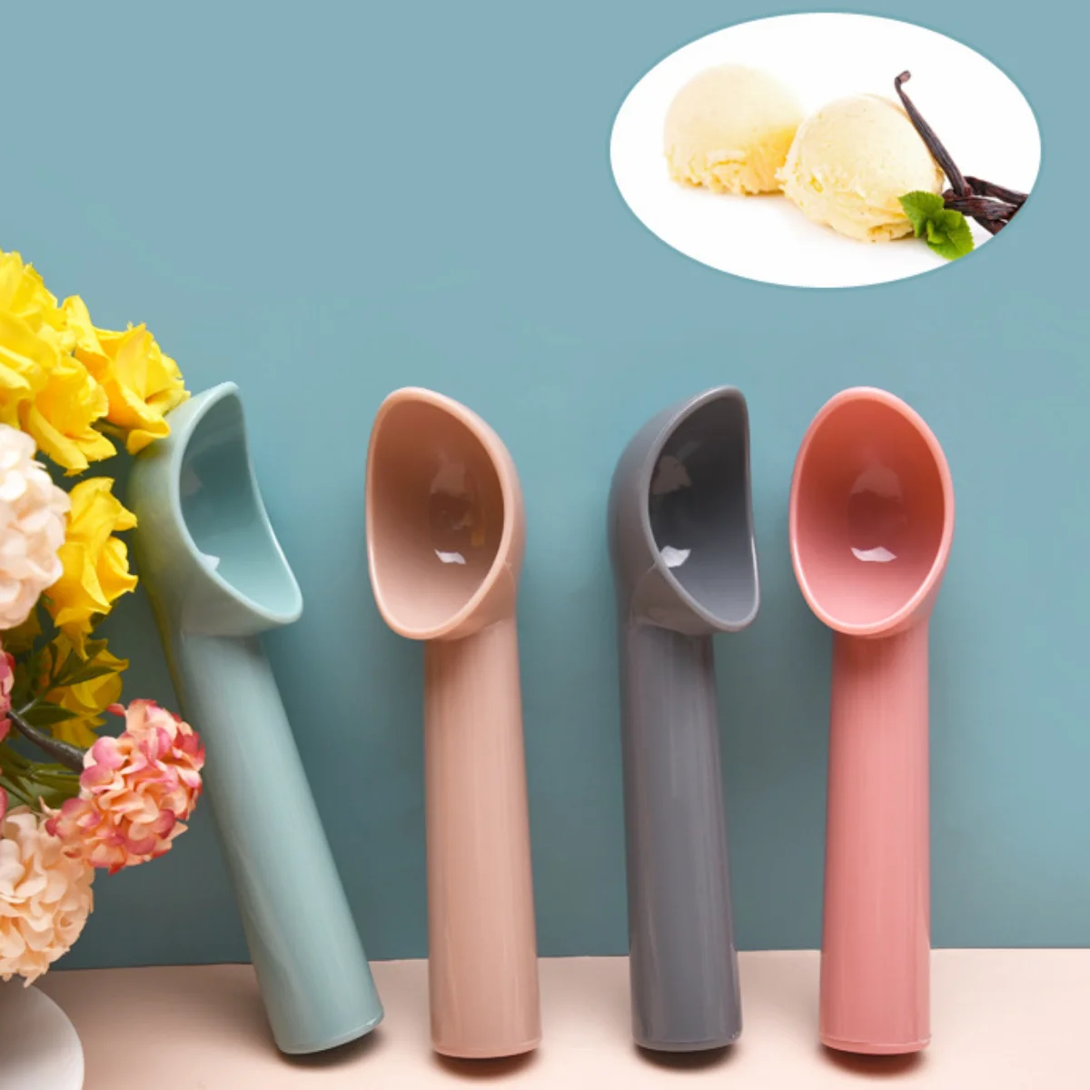 Ice Cream Dessert Spoon Popsicle Fruit Puree Shovel Creative Tea Spoon Summer Party Ice Hockey Making Tool Kitchen Accessories