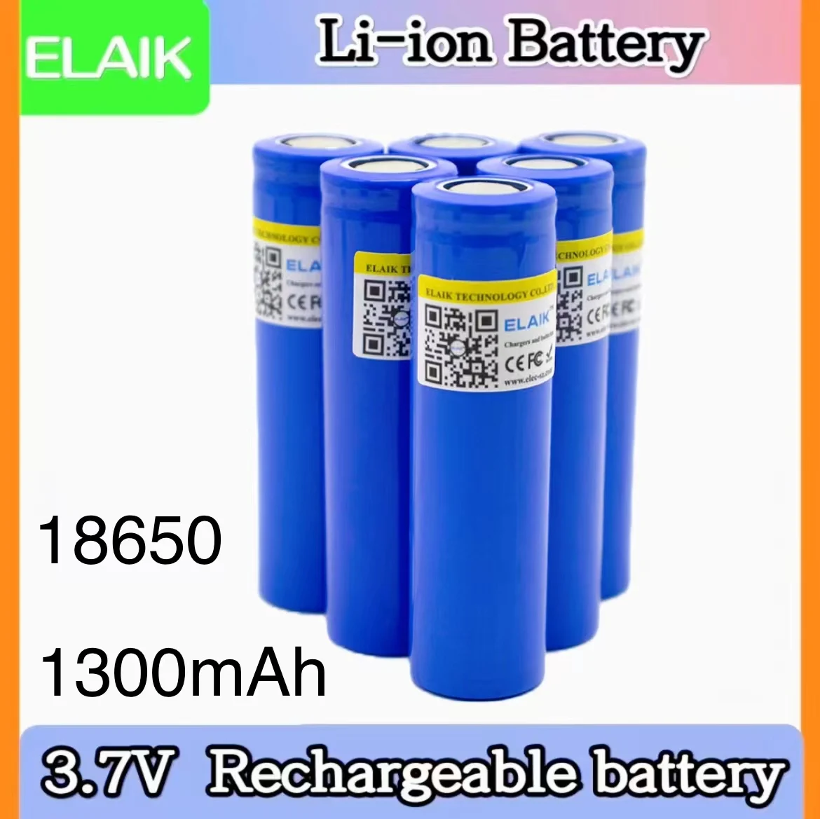 18650 Batterie 3,7 V Lithium-Ionen 1300mAh Li-Ionen-Zellen wiederauf ladbare Batterien für Handheld-Lüfter Taschenlampe verstärker Zahnbürsten zellen