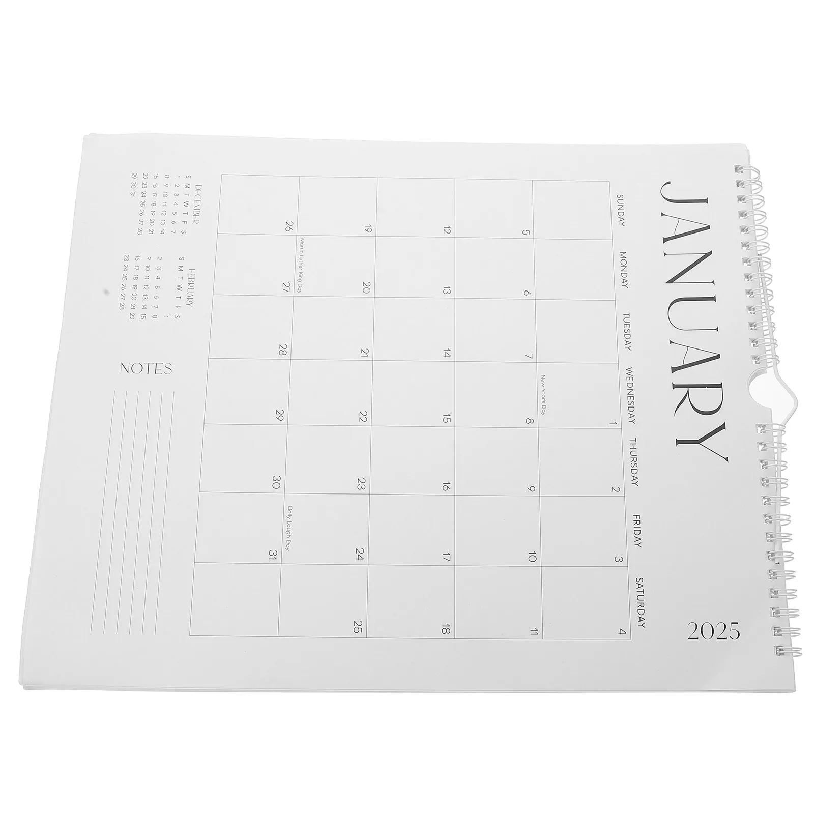 

English 18 Month Wall Calendar Minimalist Hanging Design Jan 2025 to Jun 2026 Large Monthly Calendar Home Office Classroom