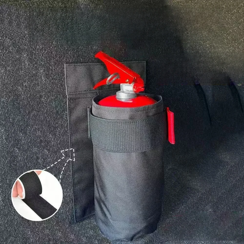 Car fire extinguisher fixed storage bag new Velcro storage bag car trunk storage artifact does not include fire extinguisher