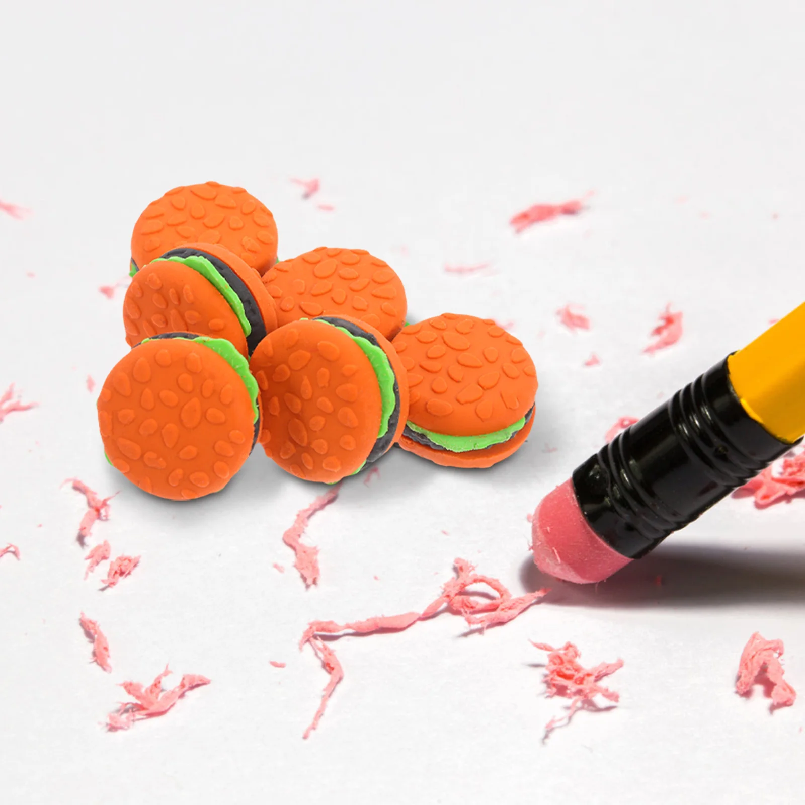 

30 Pcs Hamburger Eraser Creative Cute Erasers for School Classroom Prizes Fries Stationery Girls Mini Cool Student Tpr Kids