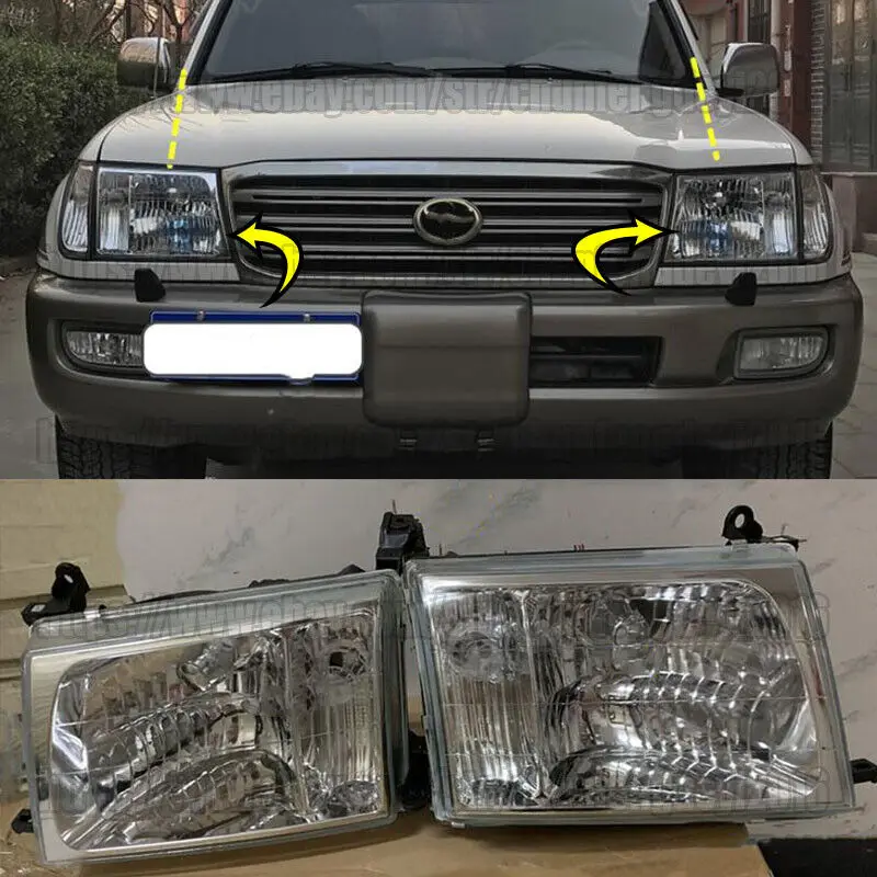 car accesorries For Toyota LAND CRUISER 100 LC100 Car Headlights Head lamp Left + Right Halogen 1998-2005