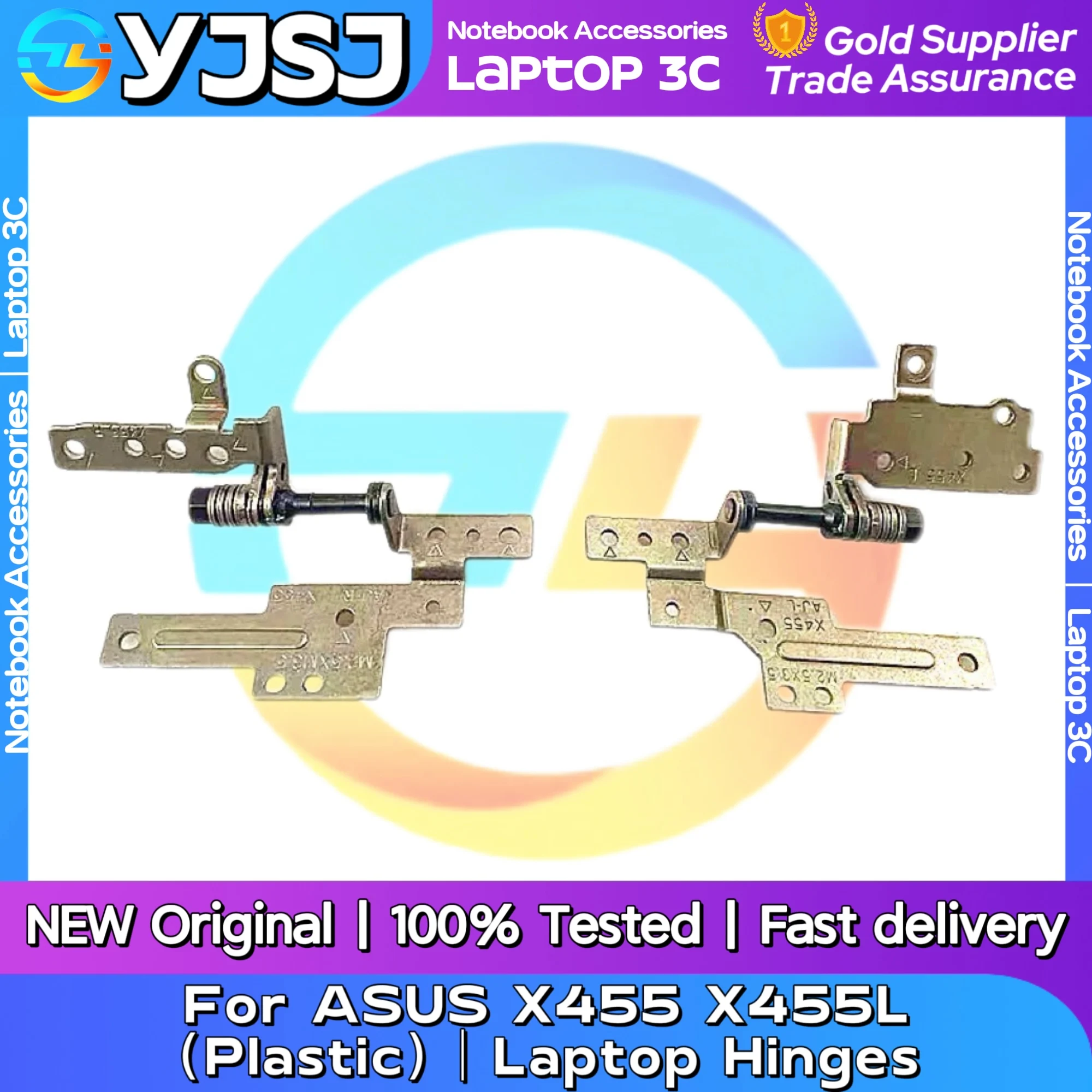 New Original Laptop Notebook Hinges For ASUS X455 X455L R454L Y483L F455L A455L DX882L W419L X454L LCD Screen Hinge LCD shaft