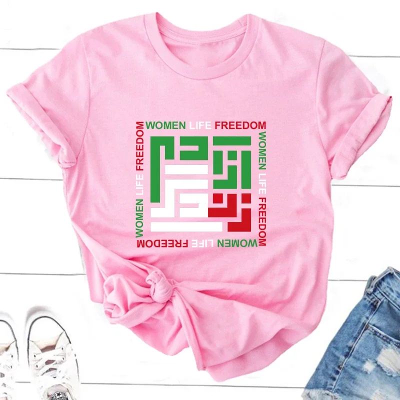 Mahsa Amini T Shirt Cotton Women Life Freedom femminista Tshirt Women Rights iran Zan Zendgi Azad T-Shirt Girl Power Tees