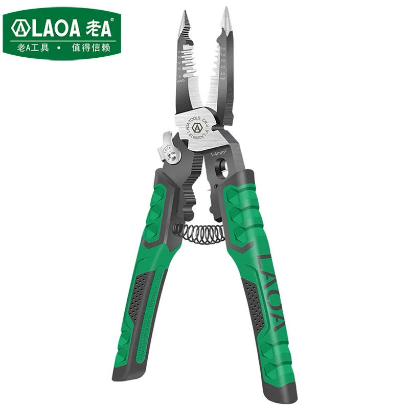 

Old A wire stripper 9-in-1 multi-functional needle-nose pliers electrician wire pliers universal oblique nose wire cutting labo