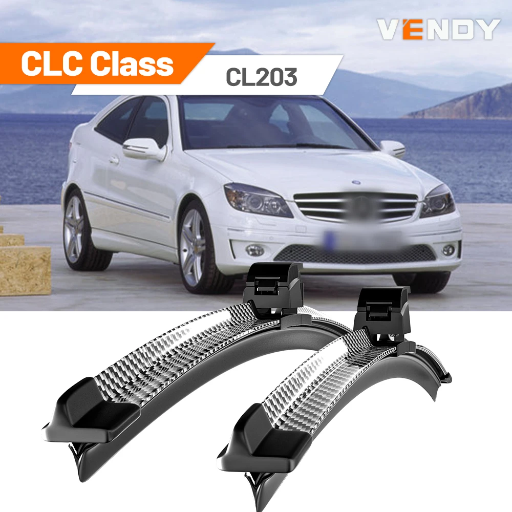 Für Mercedes Benz CLC Klasse CL203 2008-2011 2009 2010 2 Stück Frontscheibenwischerblätter Scheibenwischer Kohlefaser & Schwarz