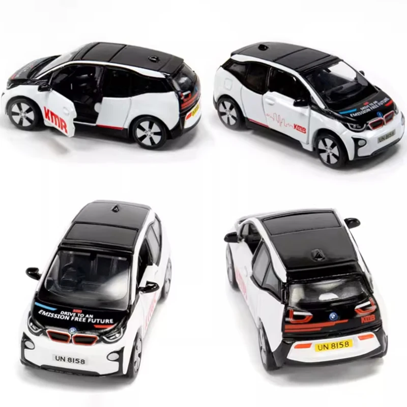 작은 다이캐스트 1:64 스케일 i3 KMB 합금 시뮬레이션 금속 자동차 모델 정적 컬렉션 장식 휴일 선물 장난감 기념품 선물