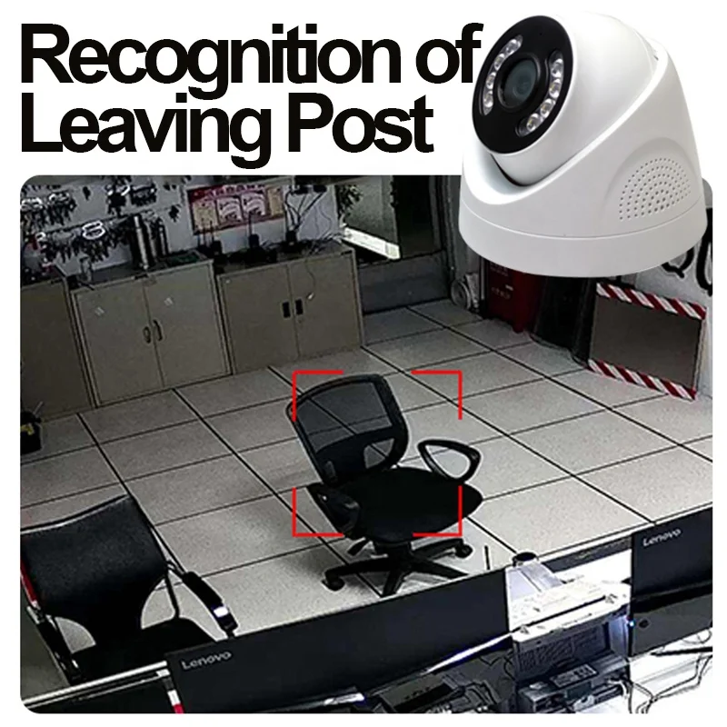 Cámara IP de red CCTV con detección de casco de monitoreo de algoritmo inteligente de 10 lunas