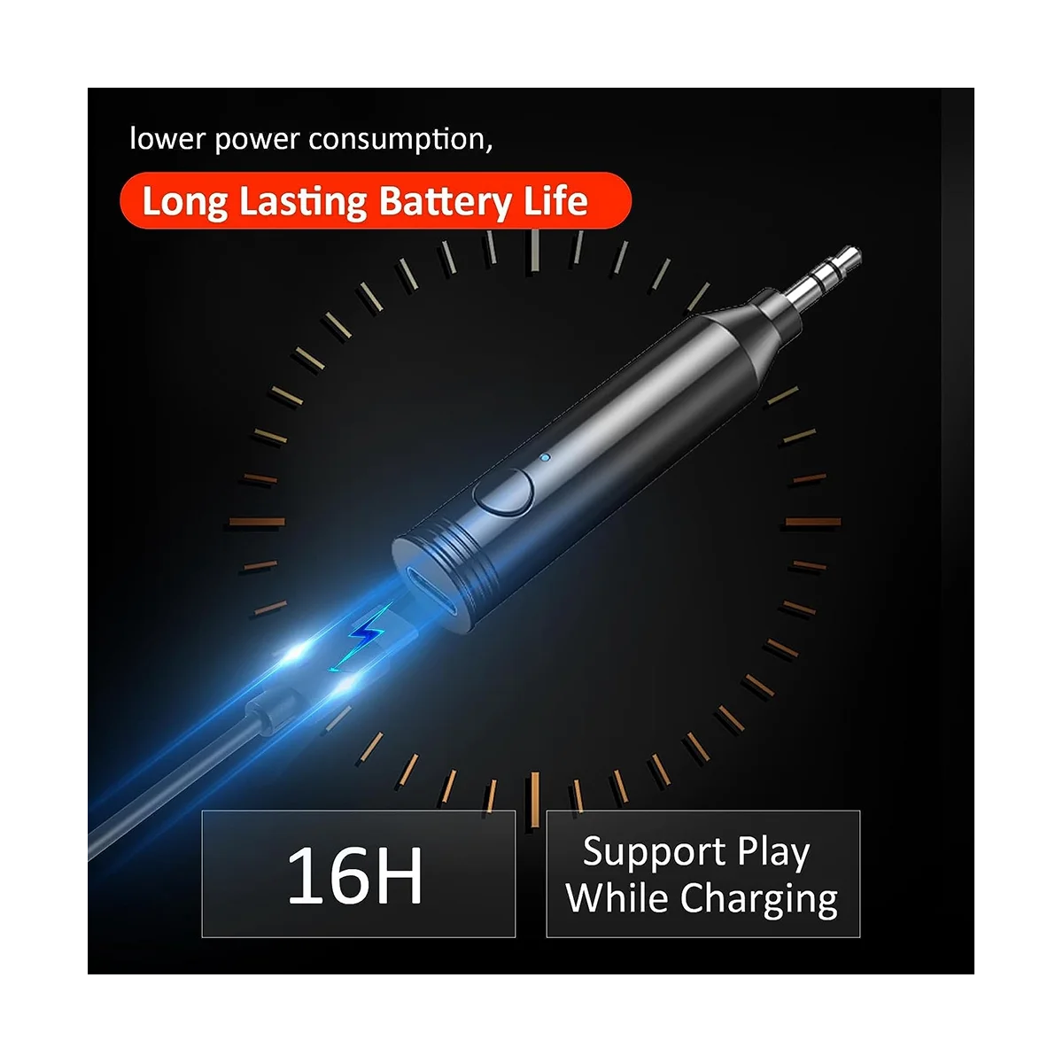 A57G-Aux Bluetooth-Adapter für Auto, Auto-Bluetooth-Audio-Receiver Home Stereo-Lautsprecher Kopfhörer Bluetooth-Auto-Adapter