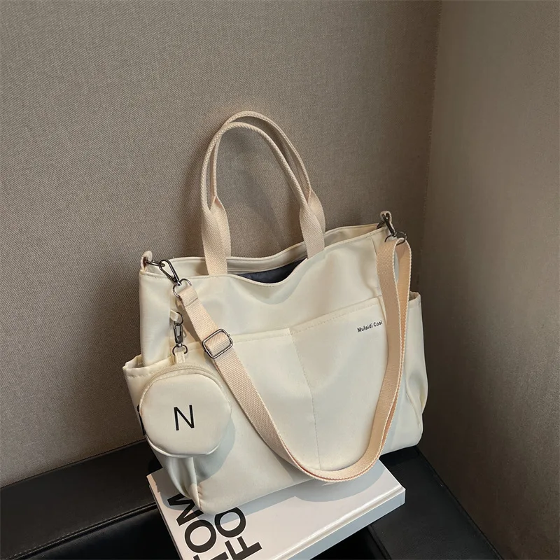 Canvas Bag Women's Large Capacity 2023 New Fashion Spring Summer Messenger Bag Popular Texture Portable Tote Bag handbags