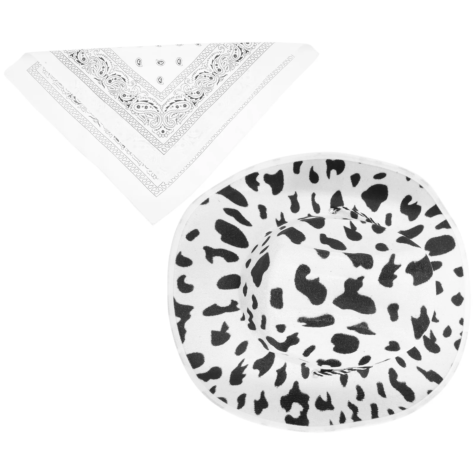 قبعة بقرة مطبوعة للنساء والرجال فستان رعاة البقر للحفلات راعية البقر أنيقة وعصرية ومتينة قبعة راعية البقر للنساء #6