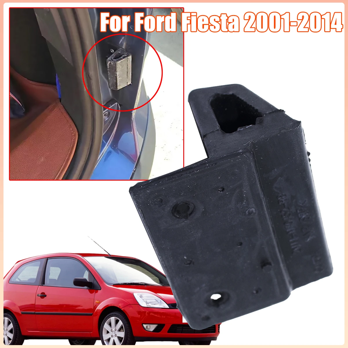 Tailgate Rubber Buffer Bump Stop For Ford Fiesta 2001 2002 2003-2014 Car Rear Trunk Lid Shock Absorber Cushion Replacement Parts