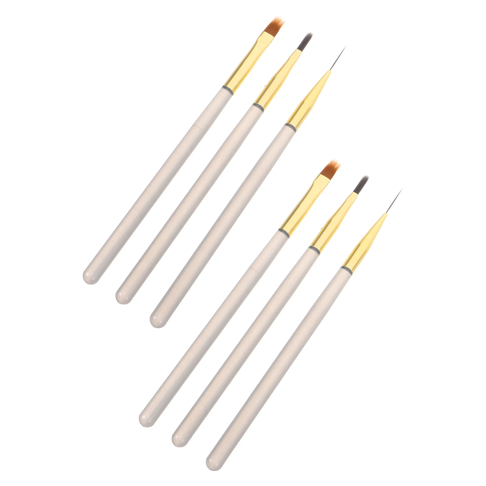 

6pcs Tools Kit Liner Brushes For Gradient Gel Polish Manicure Detailing Painting Women'S Nail Art Set Fine Tip Nail Art Brushes