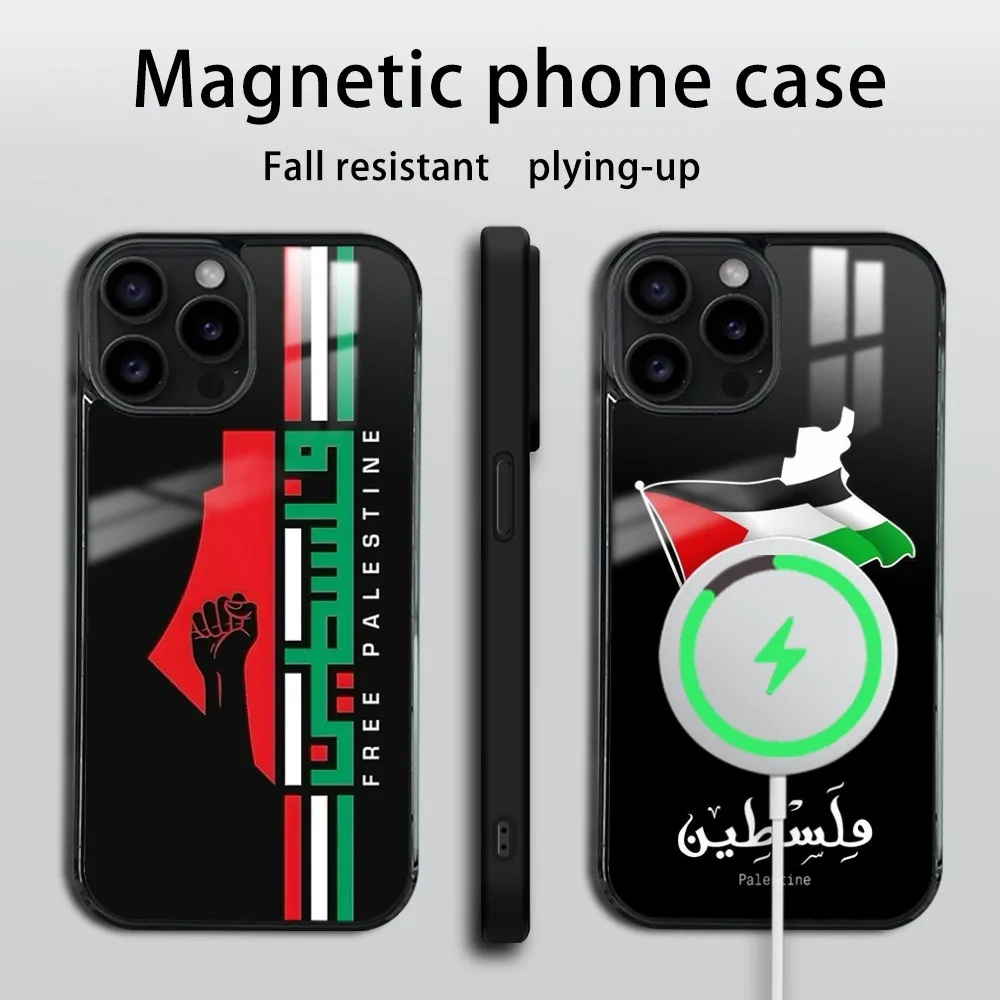 Freedom Liberation Peace Phone Case For iPhone 16 15 14 13 12 11 PRO MAX PLUS Mini Magnetic wireless mirror phone case