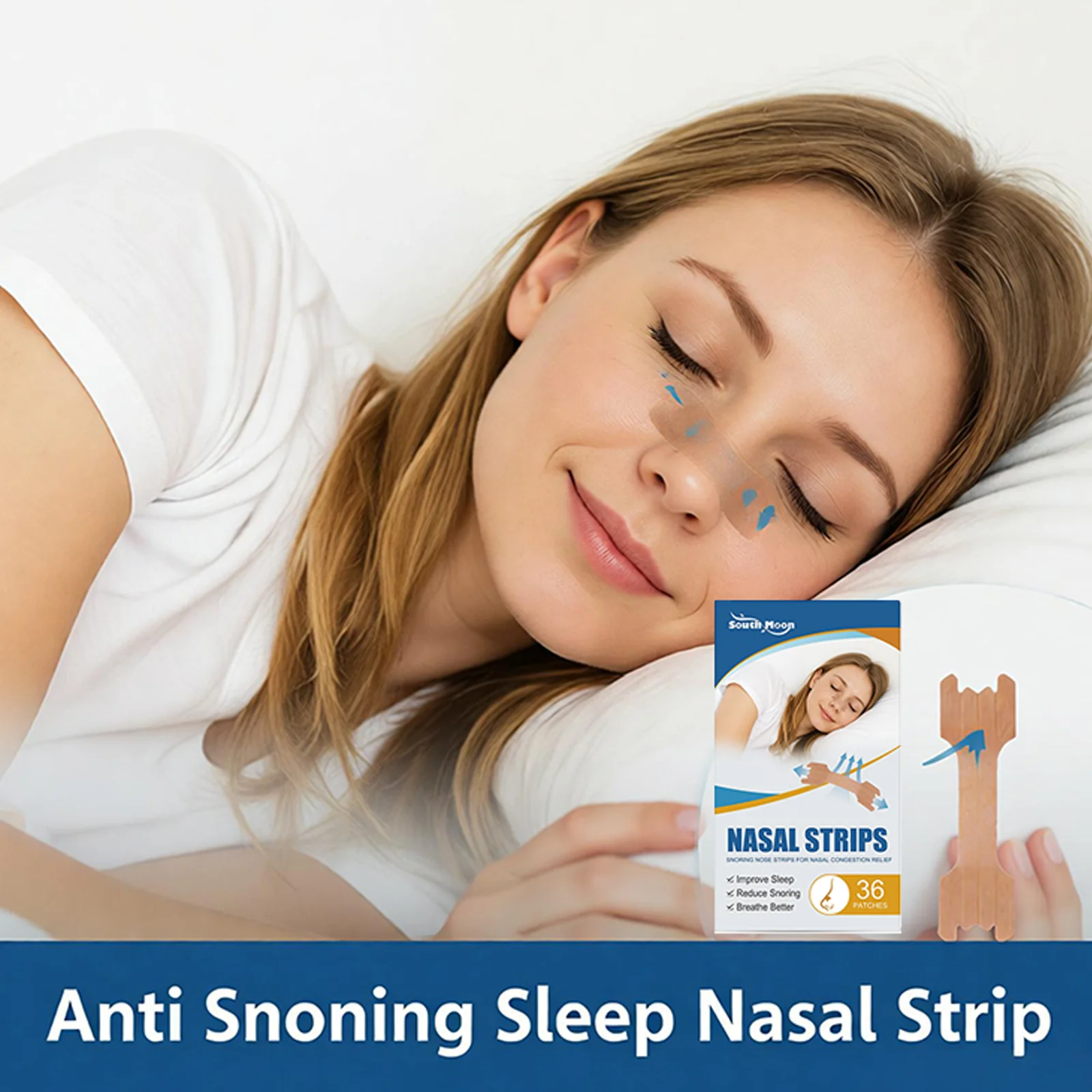 

Night Sleep Anti Snoring Nasal Strips Promote Breathe Easier Relieve Stuffy Nose Prevent Snoring Stop Respiratory Nasal Patch