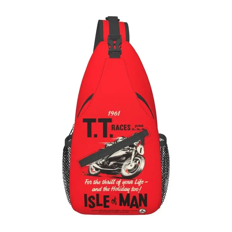 

Ретро Isle Of Man TT Race Sling нагрудная сумка через плечо Мужская мода Мотоциклетный спортивный рюкзак на плечо для кемпинга и езды на велосипеде