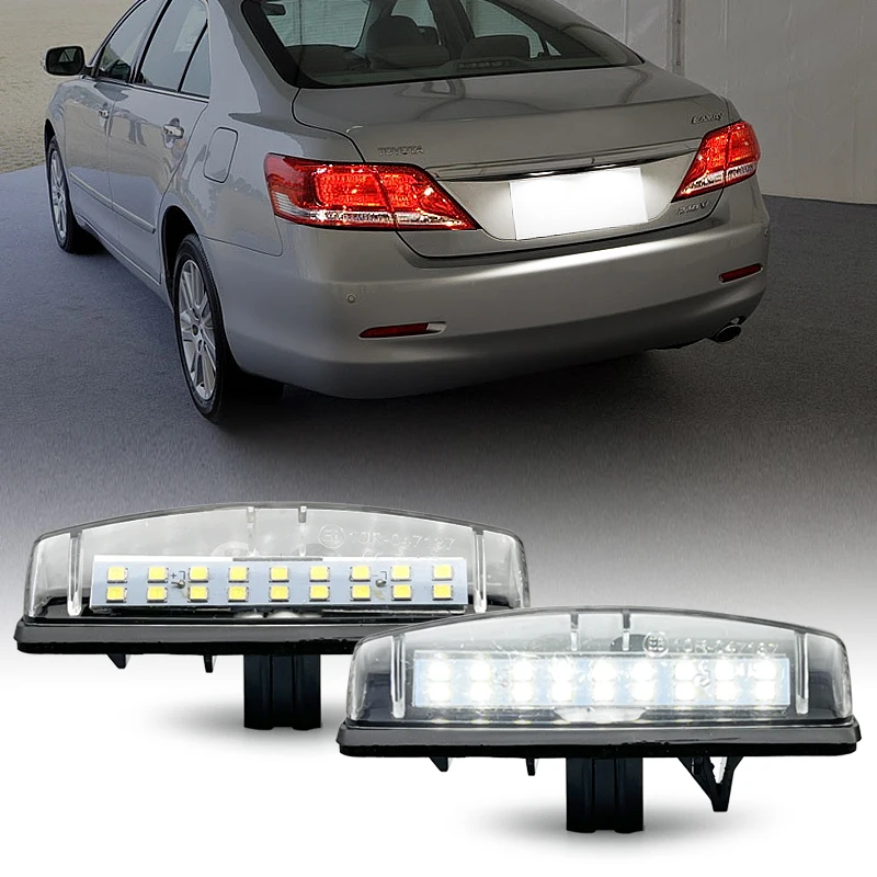 2Pcs For Toyota Camry Aurion Avensis Verso Echo Prius Mitsubishi Colt plus Grandis White LED Number License Plate Light