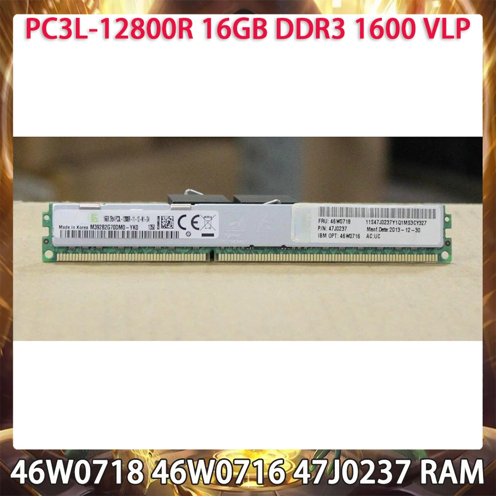 

Server Memory 46W0718 46W0716 47J0237 PC3L-12800R 16GB DDR3 1600 VLP RAM Works Perfectly Fast Ship High Quality