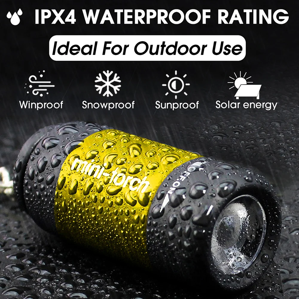 1/10pcs Mini LED Flashlight USB Rechargeable Keychain Flashlight Outdoor Waterproof Multifunctional Camping Hiking Fishing Torch