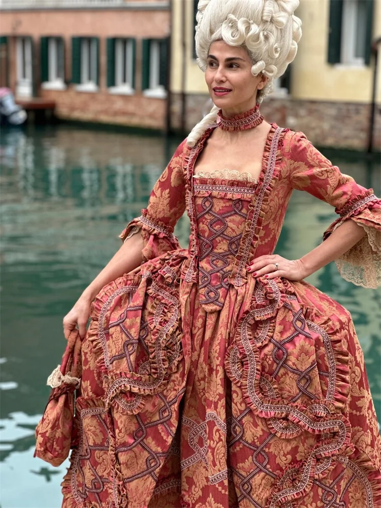 

1700s Rococo Baroque Victorian Queen Marie Antoinette Dress Gorgeous Venice Carnival Masquerade Ball Gown