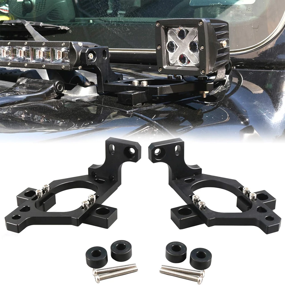 

Кронштейны для крепления светодиодных рабочих фонарей для Jeep Wrangler JL JLU 2018-2024, совместимые с 42-дюймовыми световыми балками