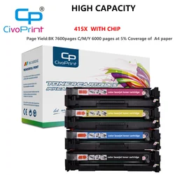 Civoprint 1 PC 415X W2030X W2031X Toner Cartridge Compatible for HP LaserJet Pro M454dn M454dw MFP M479dw M479fdn with chip