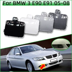 Front Bumper Towing Hook Cover Cap For BMW 2005-2008 E90 E91 318 320 325 330 High Quality Tow Garnish Trim Hitch Lid Painted