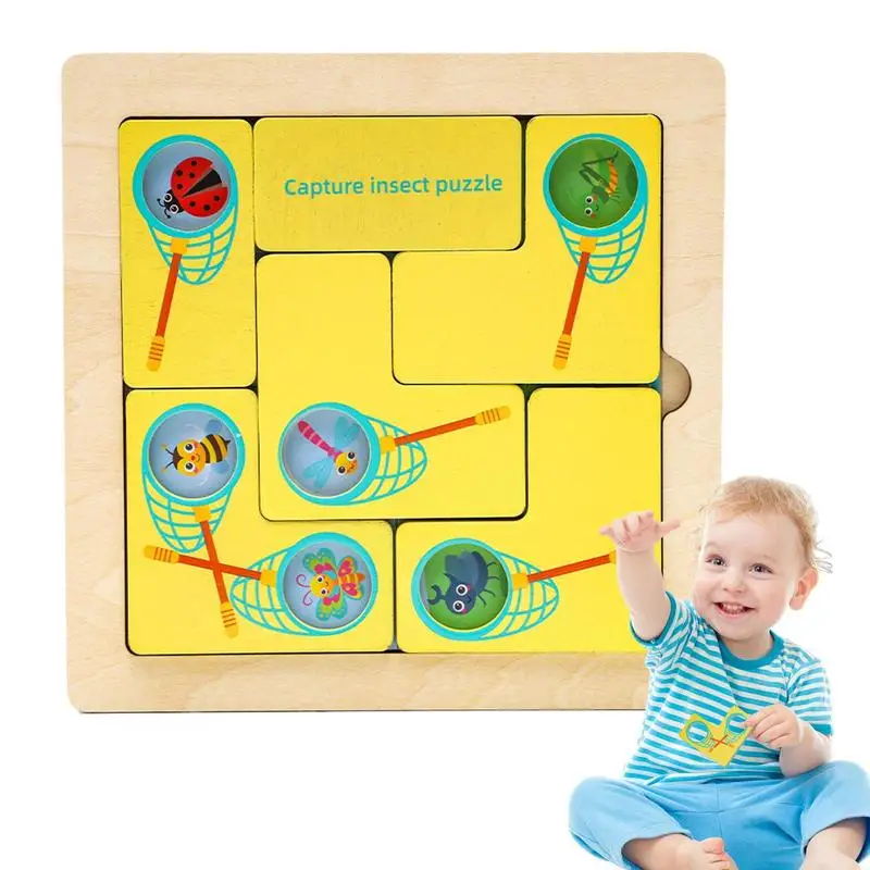 Toddler Animal Puzzle Catching Puzzle Game For Kids Preschool Educational Brain Teaser Boards Toys For Children And Girls