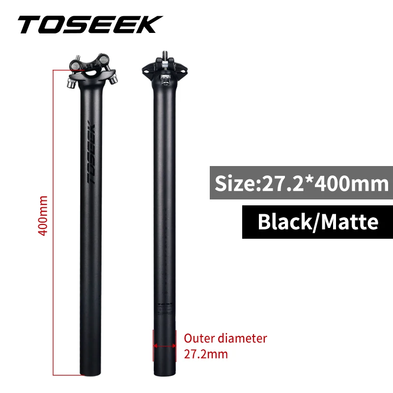 Toseek zf-one Carbon Sattelstütze 27.2/30.8/31,6mm mattschwarz mtb/Rennrad Sattelstütze Länge 280mm Sitzrohr Fahrrad teile