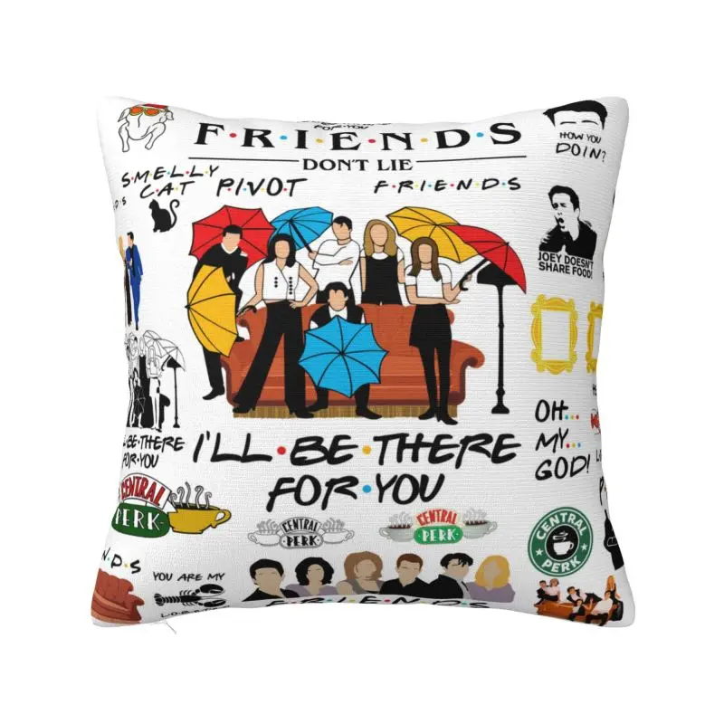 Funny TV Show Friends Collage Pillow Case 40x40cm Home Decorative Luxury Outdoor Cushions Square Pillowcase