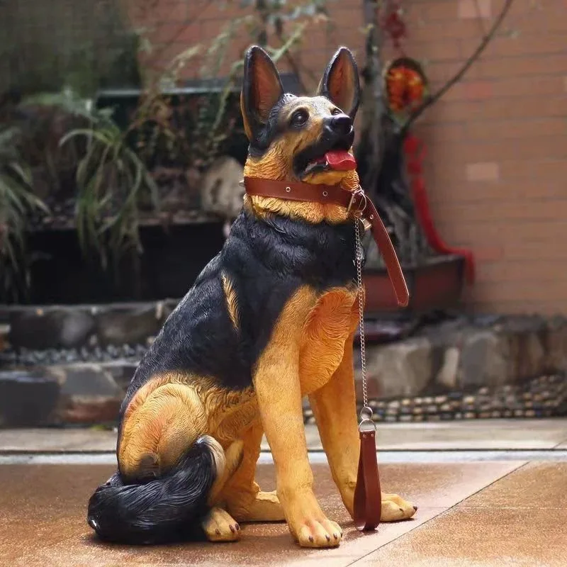Imitation Dog Land Figurines Groot Garden Courtyard Ornaments Modern Creative Original Funny Sculptures Outdoor Indoor Decor