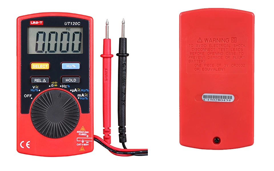UNI-T UT120A UT120B UT120C حجم الجيب Stype رقمي متعدد التردد ديود نطاق تلقائي سهل الحمل