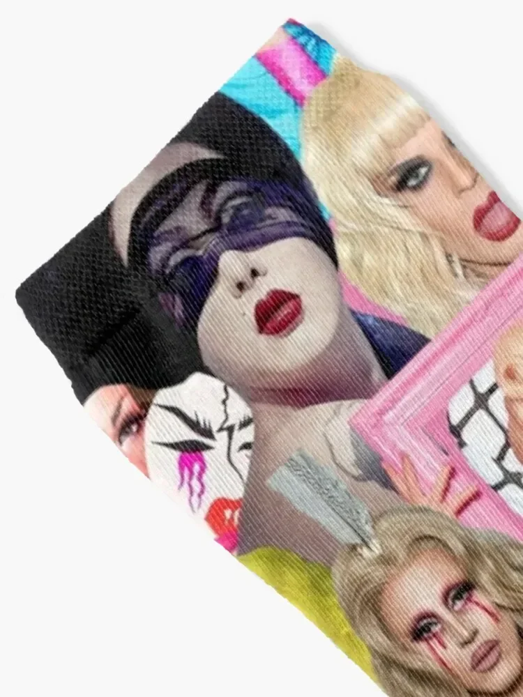 rupaul drag race collage Socks Stockings new in's Socks Male Women's