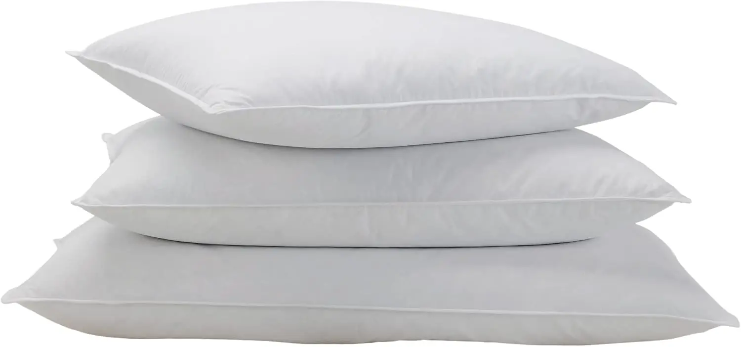 Feather & Down Pillow - Luxury Hotel Bedding - Dual Chamber Pillow Feather and Down Pillow - Queen 2 Pack