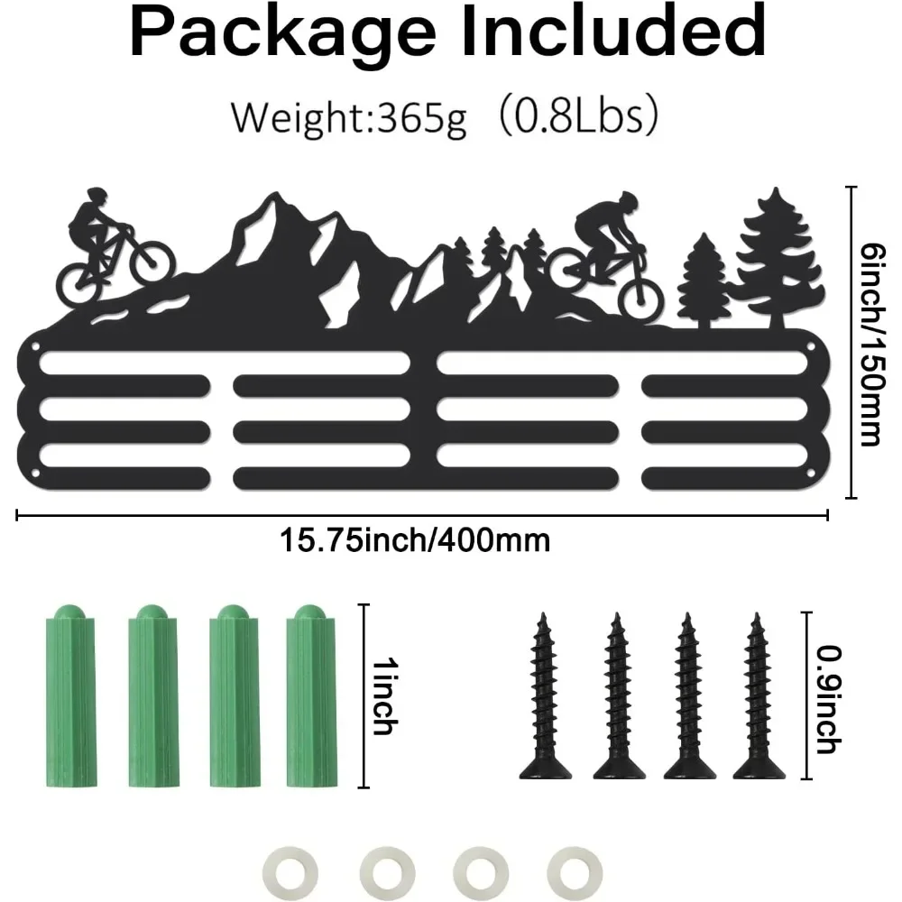 Mountain Biking Medal Hanger Display Medal Hooks for Wall Medals Display Frame Award Rack for Medals Exercise Medal Hanger