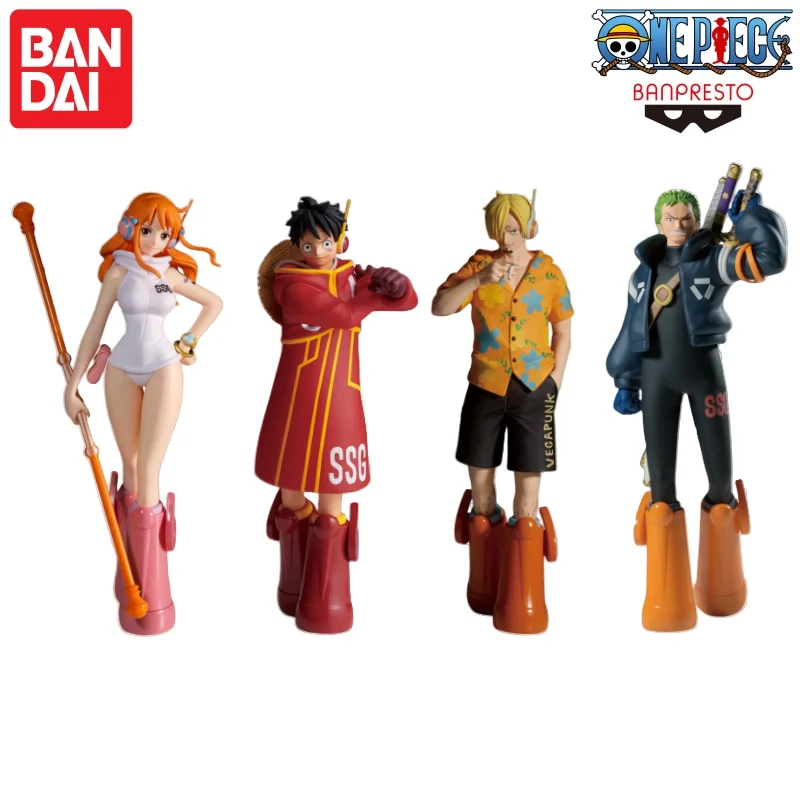 Auf Lager Bandai Banpresto Original One Piece Ruffy Zoro Sanji Nami Modellpuppe Brandneue Box-Actionfigur Anime-Charaktere