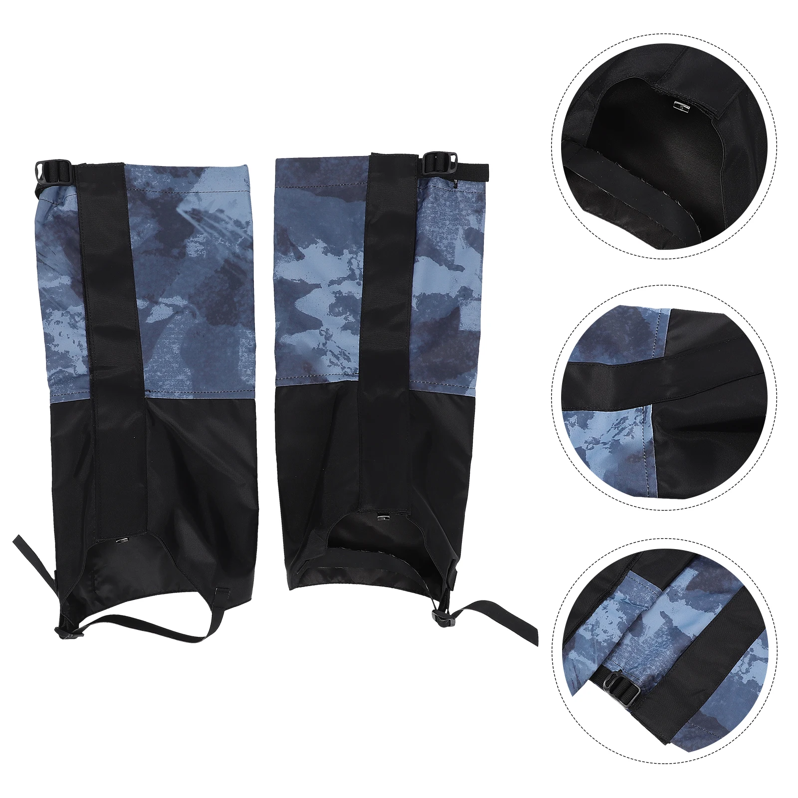 

1Pair Leg Gaiters Waterproof Oxford Cloth Buckle Strap Tear Resistant Windproof Snow Hiking Calf Cover for Men