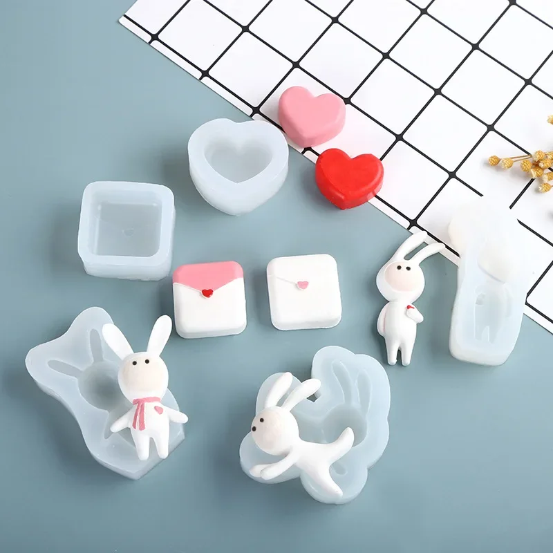 

Silicone Mold for Fondant Cake, Cute Cartoon Rabbit, Heart Envelope, Cookie Stencil, Chocolate Mold, Baking Decorating Tools