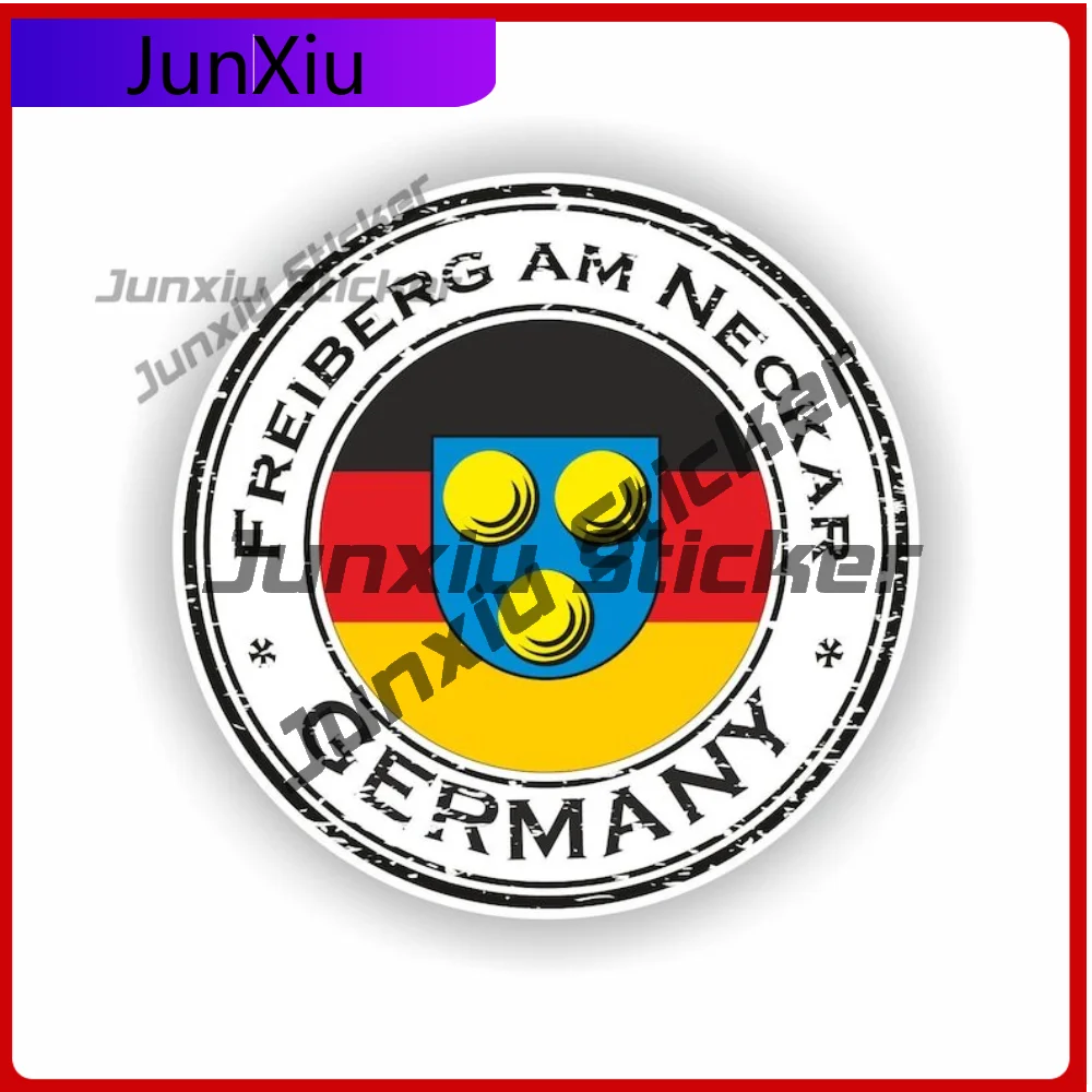 

Freiberg am Neckar Germany Coat of Arms Seal Sticker Round Heavy Duty Vehicle Sticker For Door Truck Weatherproof Decoration