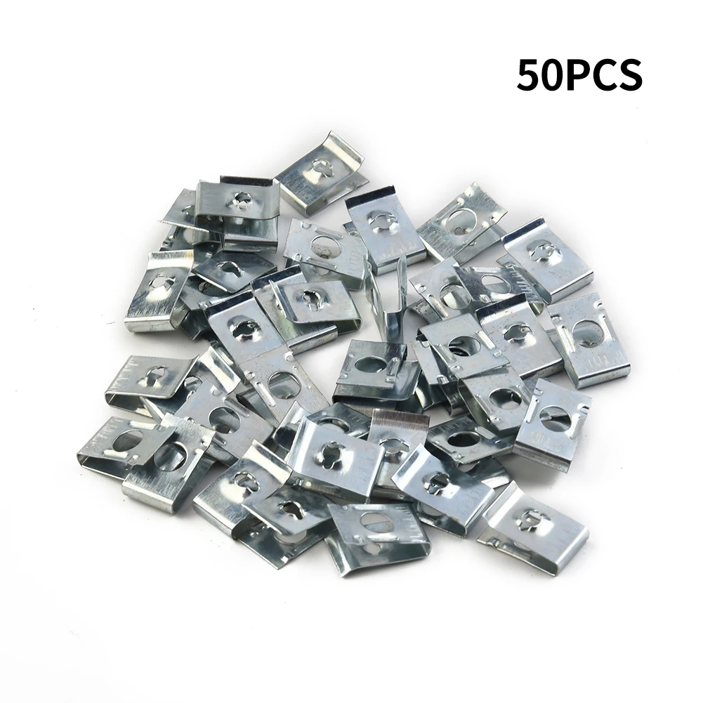 Thread U-nuts Car Fenders Screws Self tapping 50pcs Auto Clips Doors Fasteners Metal Practical Thread U-nuts Car