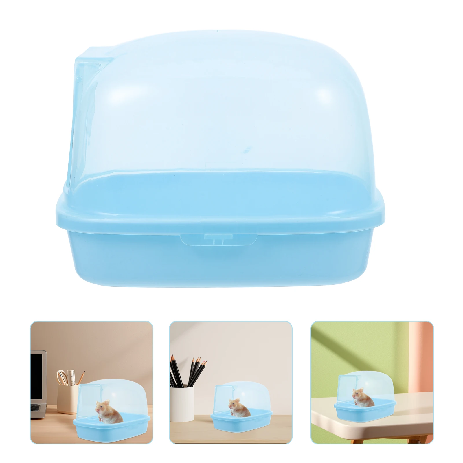

Hamster Bath Container Abs Sand Bath For Small Animals Multifunctional Sauna Room Space Saving Ideal Chinchilla Gerbil Mouse Rat