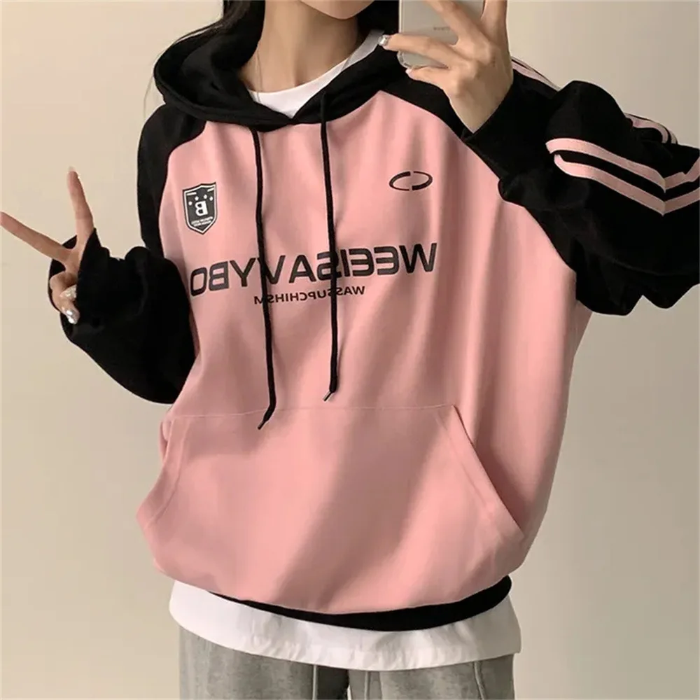 

Women Sweatshirt Y2k Streetwear Casual Harajuku Long Sleeve Oversized Korean Autumn Vintage Hoody Hoodies Tops Clothes 2024