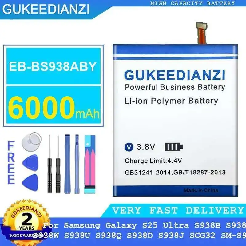

Аккумулятор мобильного телефона EB-BS938ABY 6000 мАч для Samsung Galaxy S25 Ultra S938B S938N S938W S938U S938Q S938D S938J SCG32 SM-S9380