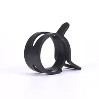 65MN Manganese Steel Oxide-Black Treated Spring Hose Clamp Inner Dia 4mm-22mm High-Strength Elastic Steel Buckle Water Pipe Hoop