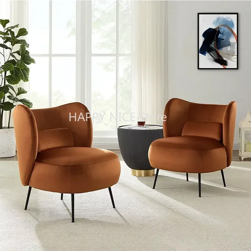 INS Lamb Wool Single Sofa Lounge Living Room Chair Ergonomic Modern Relax Armchair Salon Luxury Waiting Reception Chair LQQ30YH