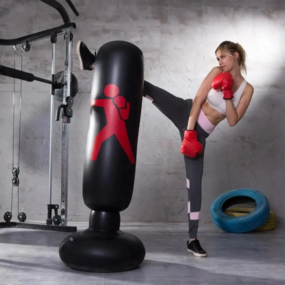 COMOCO Larger Stable Punching Bag for Kids, Tall 61 Inch Inflatable Boxing Bag, Gifts for Practicing Karate, Taekwondo, MMA