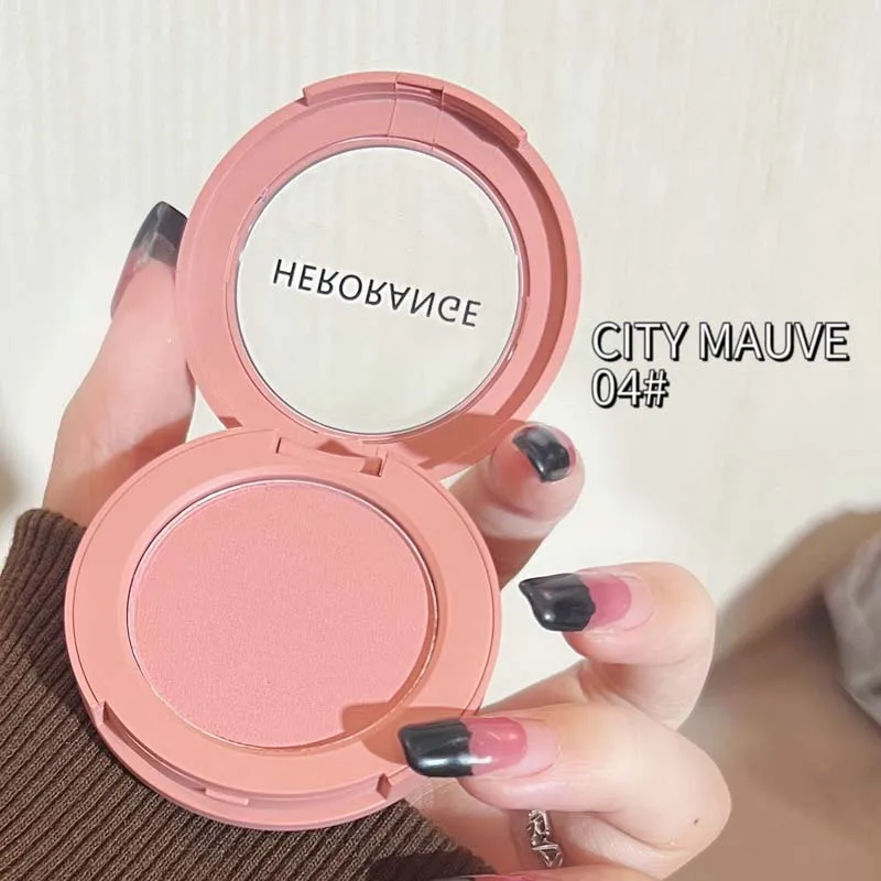 HERORANGE Cremiger Blush, weich-matt, natürliche Farbe, langanhaltend, tägliches Wangen-Make-up für Frauen – Detail 6