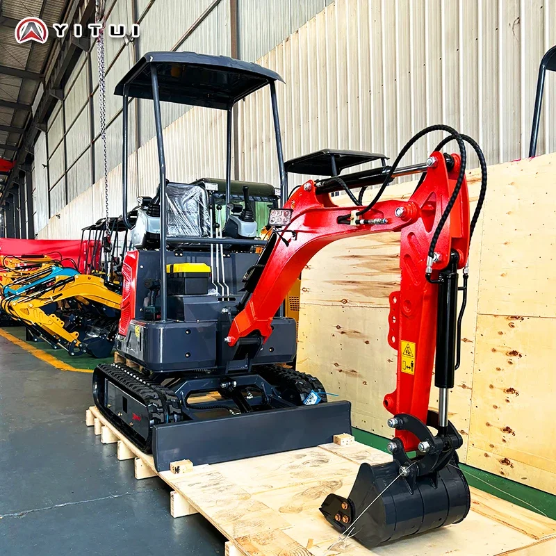 Entrega rápida personalizada de miniexcavadora de 1,2 toneladas, granja de huerto, miniexcavadora Ce Epa Euro 5 de alta calidad