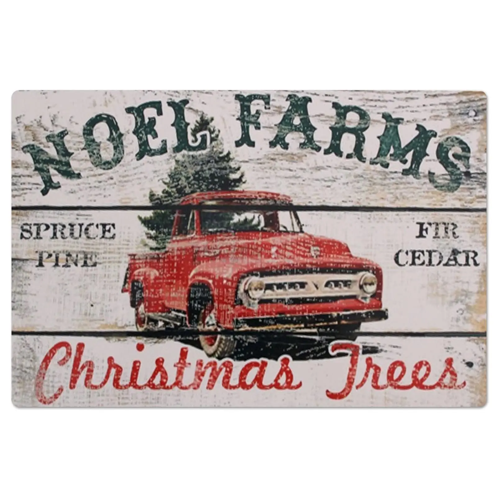 Vintage metal Board Hanging Signs Red Truck Christmas Poster Wall Decor Living Room Home Bar Club Cafe Holiday Decoration Gift 8